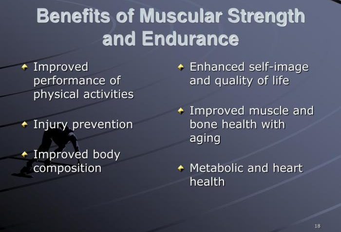 Importance of regular exercise for muscle strength and endurance